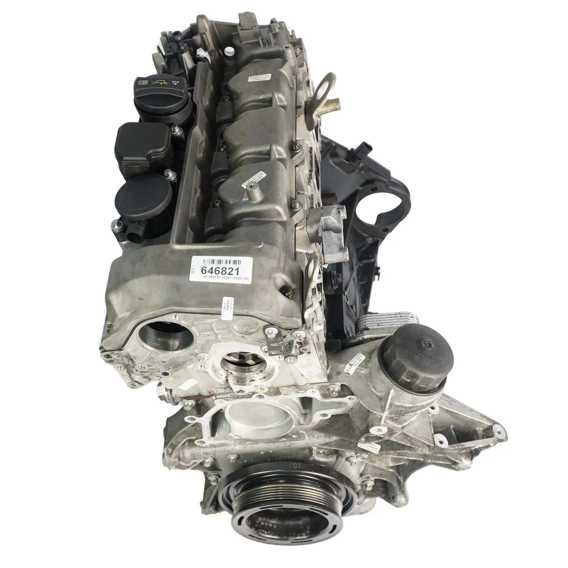 Mercedes W211 E 200 E 220 CDI Motor Desnudo 646821 646.821 159 000 km, GARANTÍA
