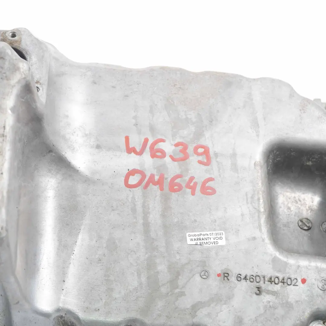 Mercedes W639 OM646 Carter Vidange D'huile Pour Moteur Diesel - SKU A6460140402 - Numéro de pièce A6460140402