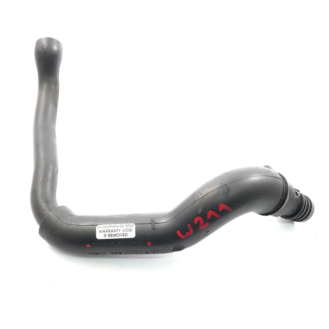 Mercedes W211 OM646 Crankase Ventilation Breather Line Hose Pipe - SKU A6460161781 - Part number A6460161781