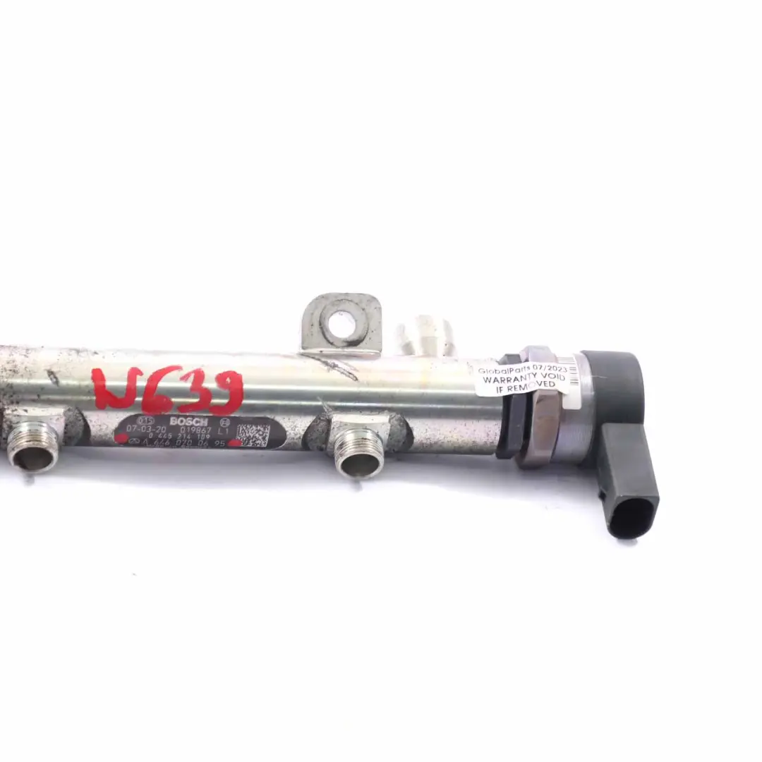 Mercedes W639 W906 OM646 Diesel Fuel Injector Pressure Rail Line - SKU A6460700695 - Part number A6460700695