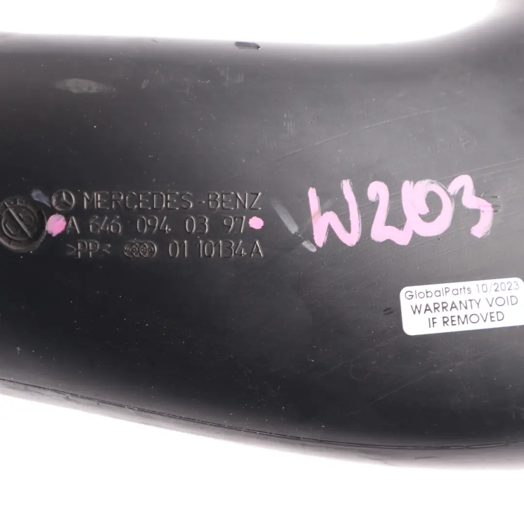 Mercedes W203 C209 OM646 Tubo Conducto Admisión Aire A6460940397 - SKU A6460900082-1 - Número de pieza A6460900082