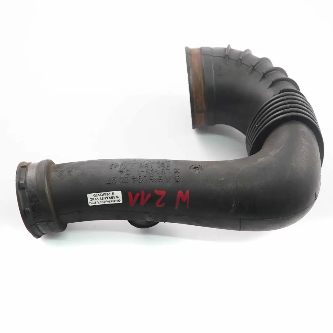 OM646 Turbo Intercooler Aria Tubo aspirazione Linea per Mercedes W211 con numero di parte A6460940097 Mercedes W211 OM646 Turbo Intercooler Aria Tubo aspirazione Linea - SKU A6460940097 - Numero di parte A6460940097