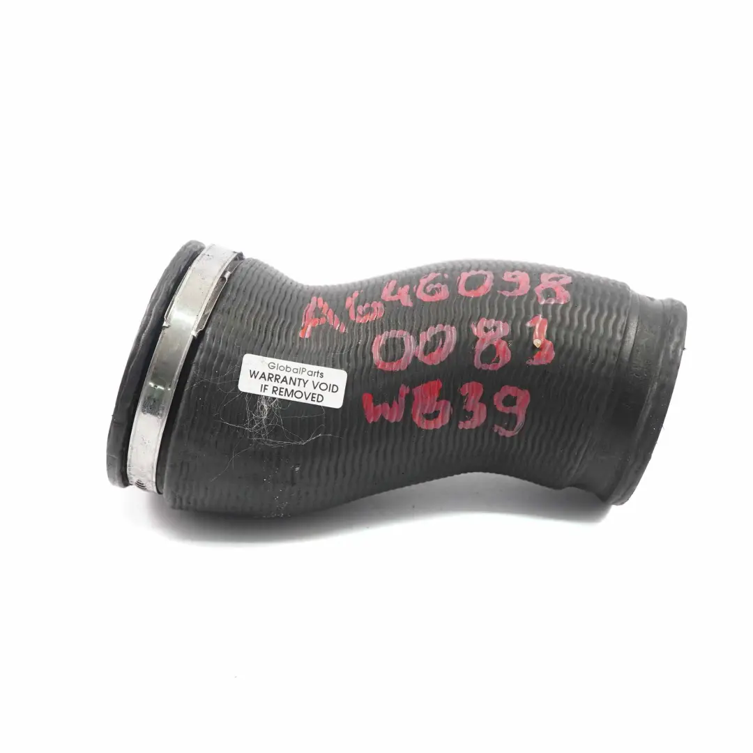 Mercedes W639 W906 Turbo Intercooler Tubo flujo aire OM646 Diesel - SKU A6460980083 - Número de pieza A6460980083