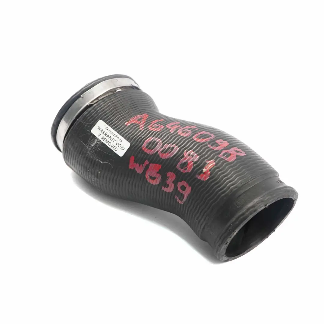 Mercedes W639 W906 Turbo Intercooler Tubo flujo aire OM646 Diesel - SKU A6460980083 - Número de pieza A6460980083
