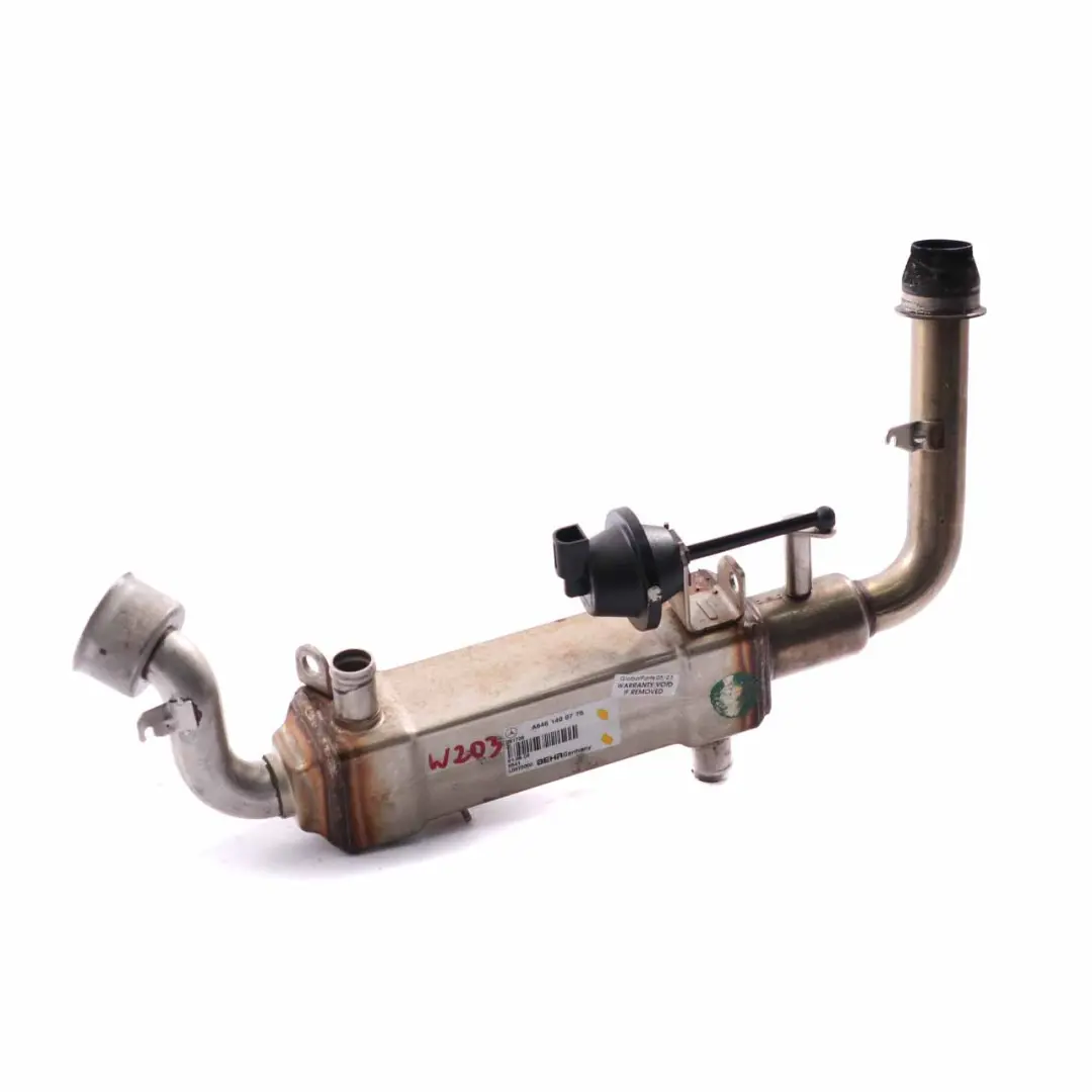 Exhaust Cooler Mercedes W203 W211 OM646 Heat Exchanger Valve to EGR with Part number A6461400775 EGR Exhaust Cooler Mercedes W203 W211 OM646 Heat Exchanger Valve - SKU A6461400775 - Part number A6461400775