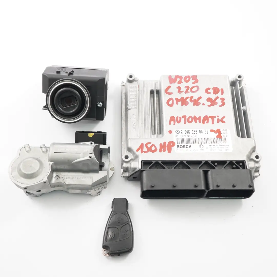 C220 CDI 646.963 150HP Motor ECU Kit Cerradura llave para Mercedes W203 con número de pieza A6461500091 Mercedes W203 C220 CDI 646.963 150HP Motor ECU Kit Cerradura llave - SKU A6461500091-2 - Número de pieza A6461500091