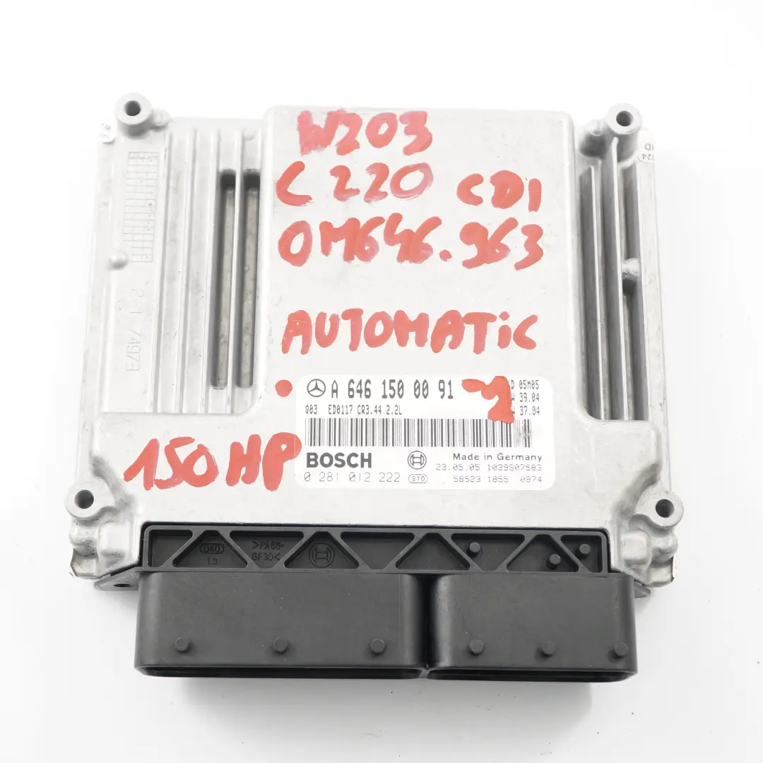 Mercedes W203 C220 CDI 646.963 150PS Motor steuergeräte satz - SKU A6461500091-2 - Teilenummer A6461500091