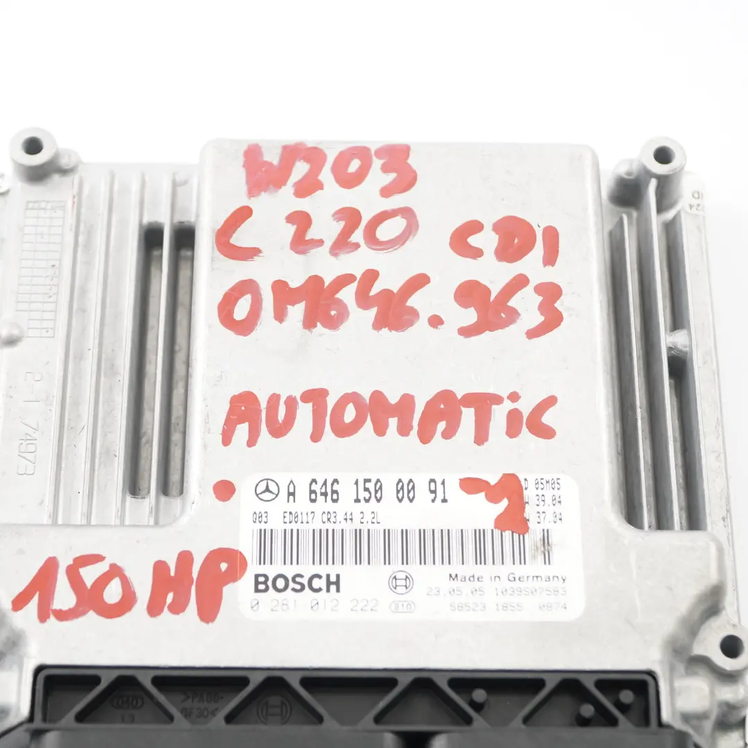 Mercedes W203 C220 CDI 646.963 150PS Motor steuergeräte satz - SKU A6461500091-2 - Teilenummer A6461500091