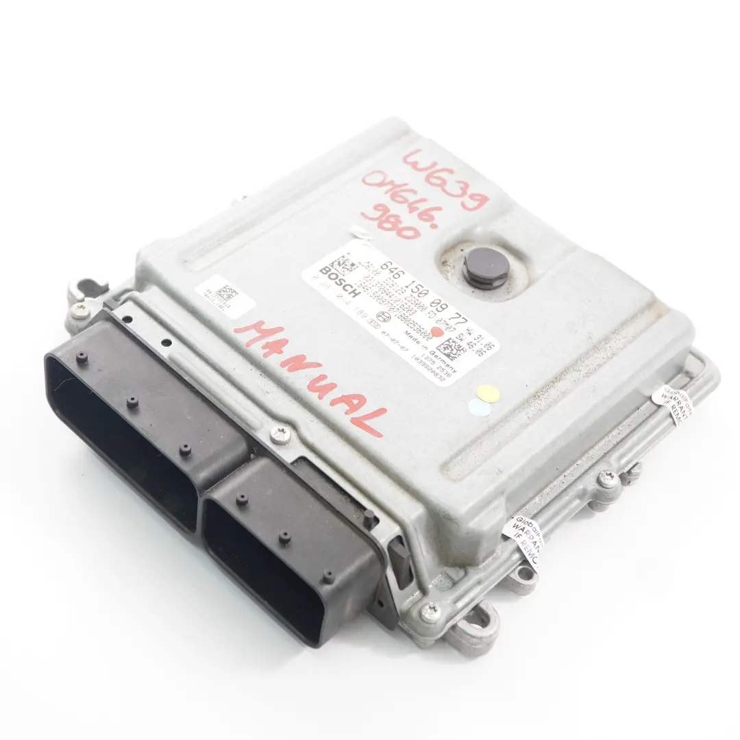 Mercedes Vito W639 OM646.980 Motor ECU Unidad Control Módulo Manual - SKU A6461500977 - Número de pieza A6461500977
