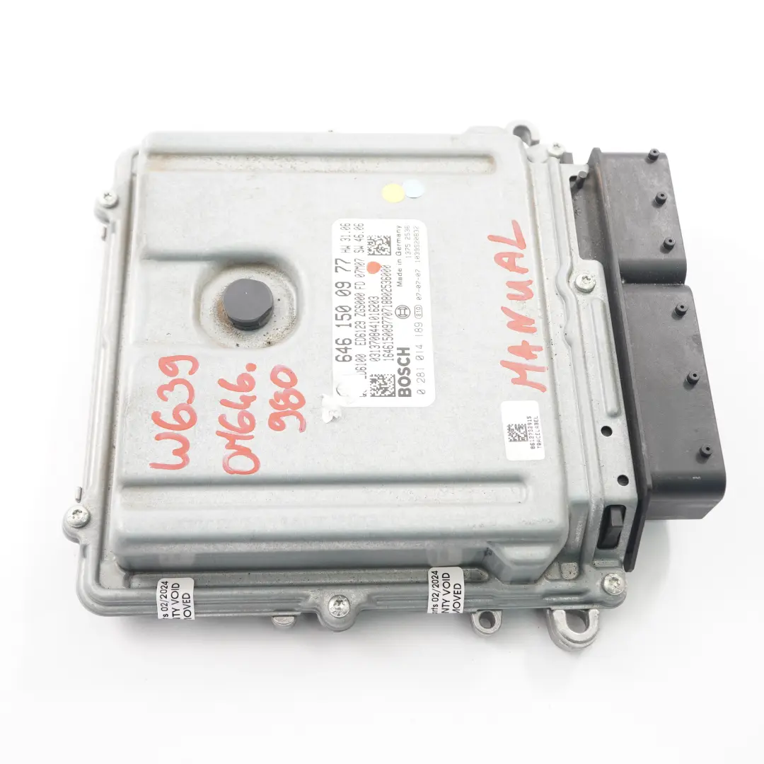 Mercedes Vito W639 OM646.980 Motor ECU Unidad Control Módulo Manual - SKU A6461500977 - Número de pieza A6461500977