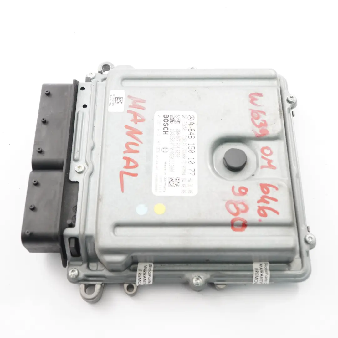 OM646.980 Motor ECU Unidad Control Módulo Manual para Mercedes Vito W639 con número de pieza A6461501077 Mercedes Vito W639 OM646.980 Motor ECU Unidad Control Módulo Manual - SKU A6461501077 - Número de pieza A6461501077
