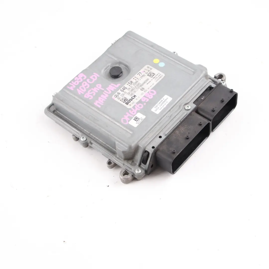 OM646.980 95HP Engine Control Unit ECU to Mercedes W639 109 CDI with Part number A6461501177 Mercedes W639 109 CDI OM646.980 95HP Engine Control Unit ECU - SKU A6461501177 - Part number A6461501177