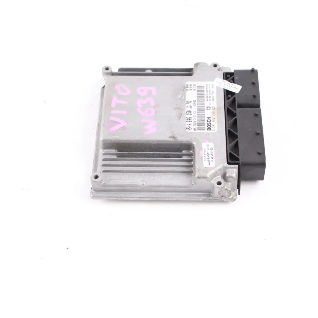 Mercedes W639 Vito OM646 111CDI 116HP Engine Unit Module ECU Manual - SKU A6461501191 - Part number A6461501191