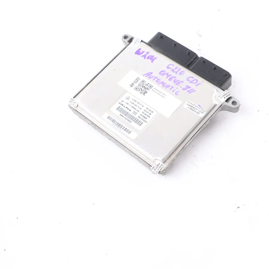 Mercedes W204 C220 CDI 170HP 646.811 Engine Unit ECU Automatic - SKU A6461502734-1 - Part number A6461502734