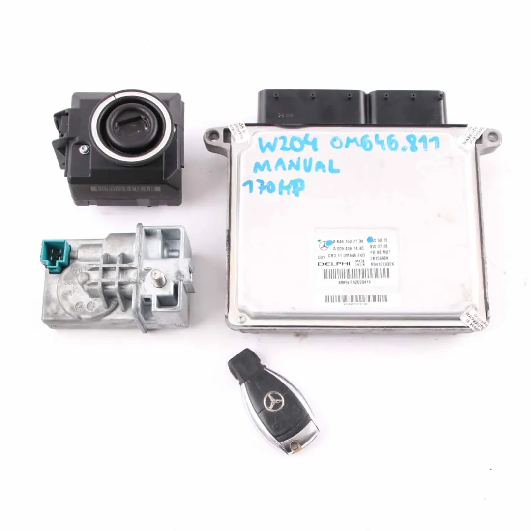 C220 CDI 170HP M646.811 Engine Unit ECU Kit Key Lock to Mercedes W204 with Part number A6461502734 Mercedes W204 C220 CDI 170HP M646.811 Engine Unit ECU Kit Key Lock - SKU A6461502734 - Part number A6461502734
