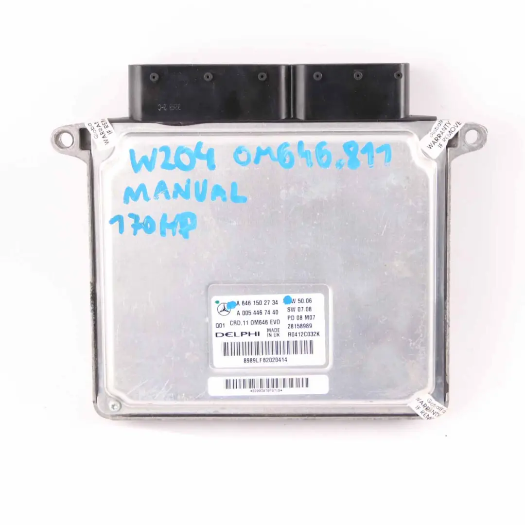 C220 CDI 170HP M646.811 Engine Unit ECU Kit Key Lock to Mercedes W204 with Part number A6461503734 Mercedes W204 C220 CDI 170HP M646.811 Engine Unit ECU Kit Key Lock - SKU A6461503734-1 - Part number A6461503734