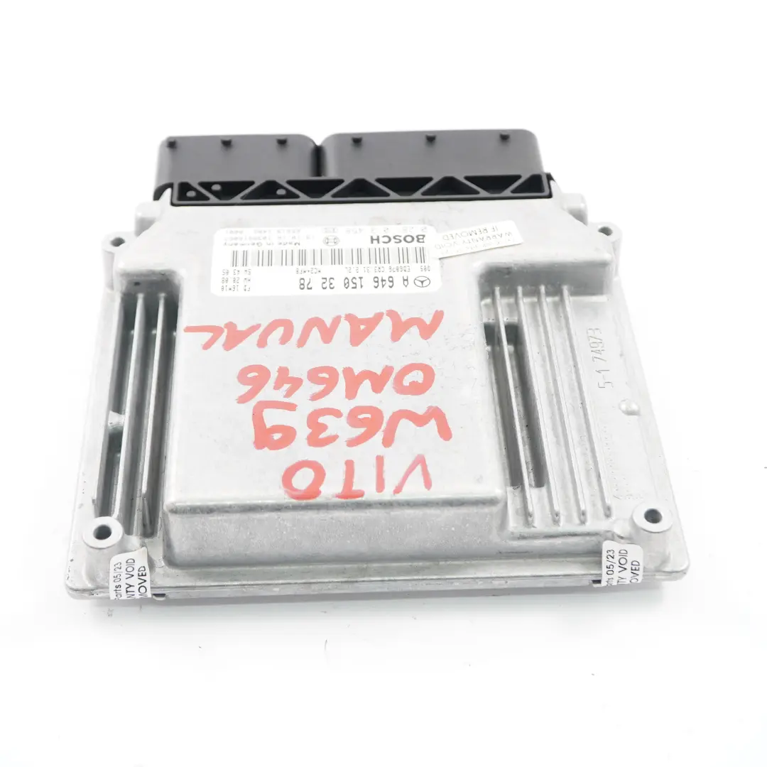 Mercedes Vito W639 OM646.982 109HP Module moteur Unité ECU Manuel - SKU A6461503278 - Numéro de pièce A6461503278