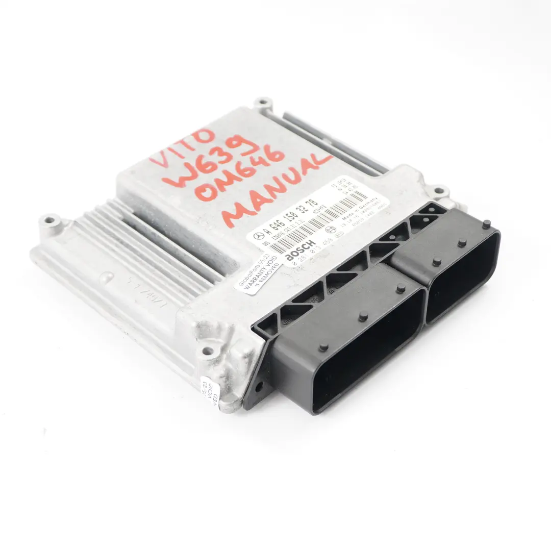 OM646.982 109HP Motor Módulo ECU Unidad Manual para Mercedes Vito W639 con número de pieza A6461503278 Mercedes Vito W639 OM646.982 109HP Motor Módulo ECU Unidad Manual - SKU A6461503278 - Número de pieza A6461503278