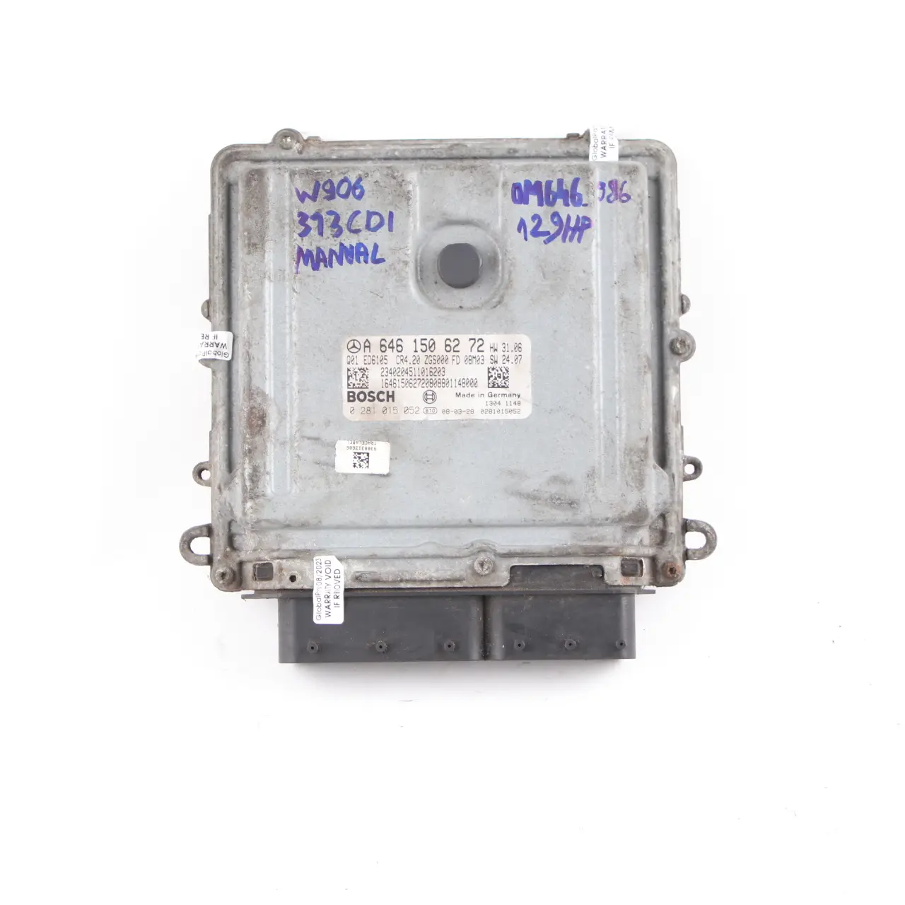 Mercedes W906 313 CDI OM646.986 129HP Engine Unit Module ECU Manual A6461506272