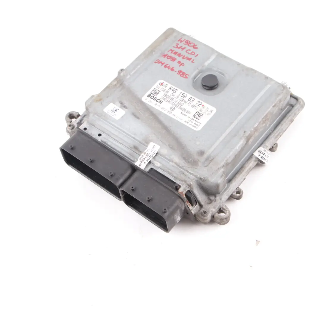 Mercedes W906 311 CDI 109HP OM646.985 Diesel Engine Control Unit ECU - SKU A6461506372 - Part number A6461506372