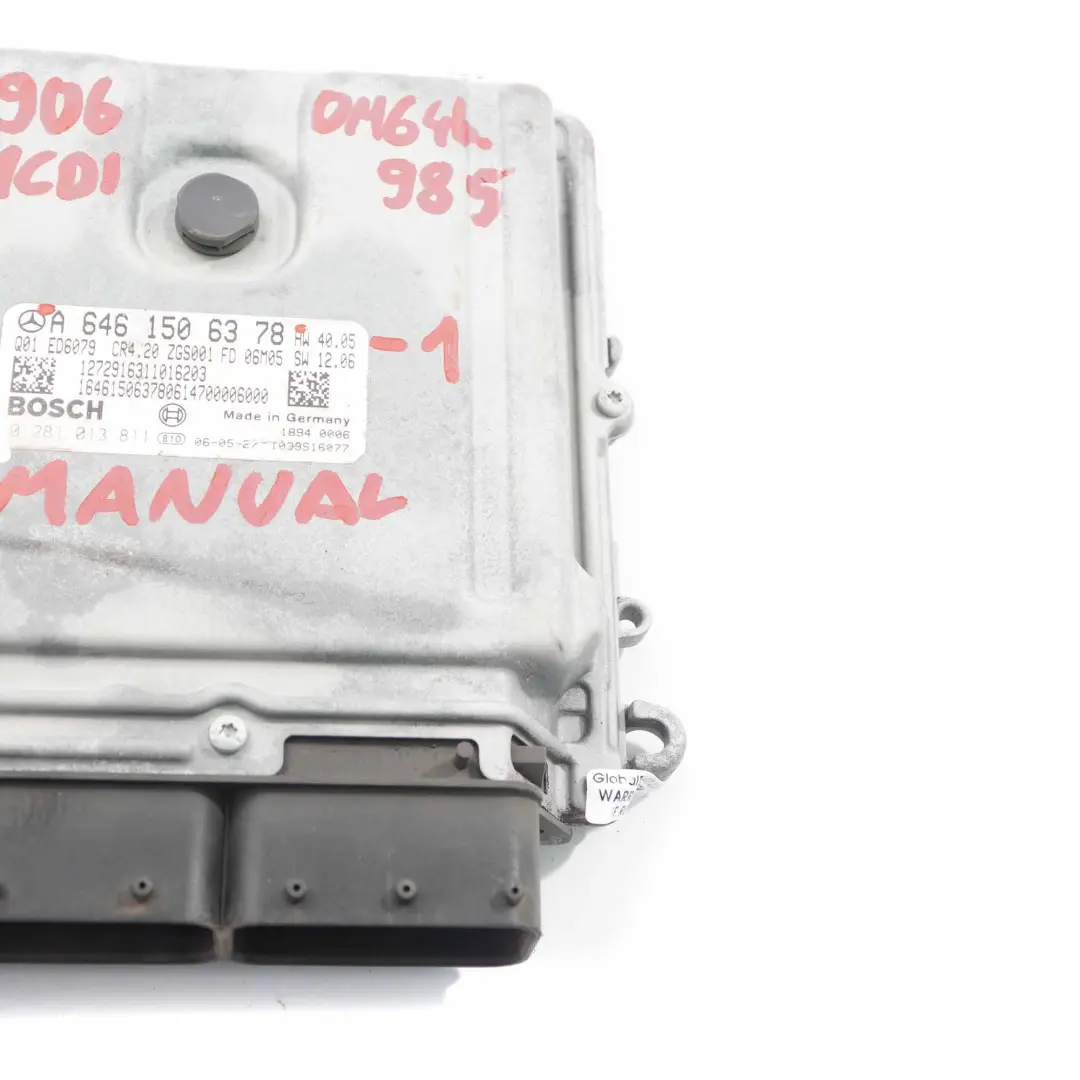 Mercedes W906 311CDI OM646.985 109HP Engine Unit Module ECU Manual - SKU A6461506378-1 - Part number A6461506378