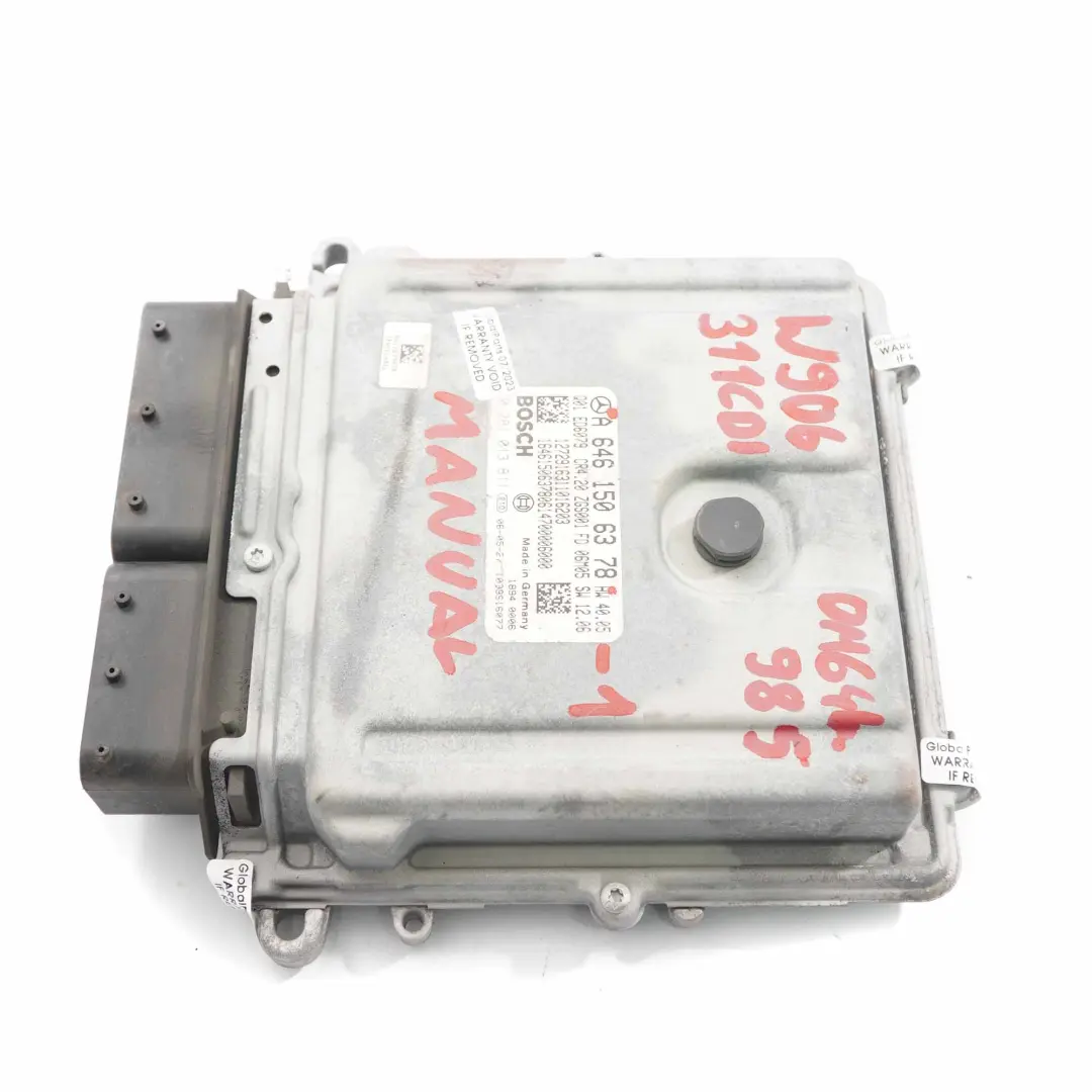 Mercedes W906 311CDI OM646.985 109HP Engine Unit Module ECU Manual - SKU A6461506378-1 - Part number A6461506378