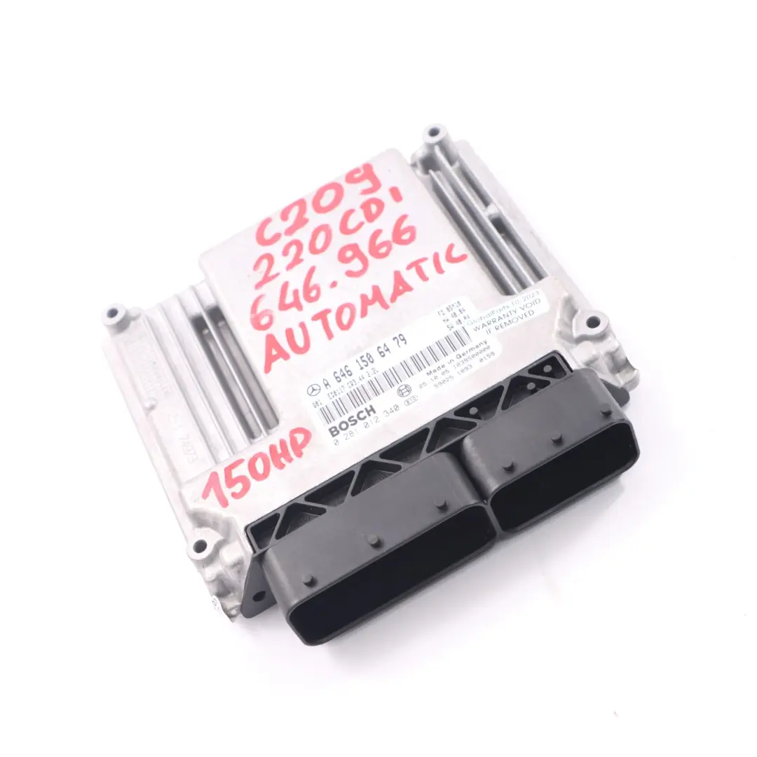 M646.966 150HP Motoreinheit ECU Automatik für Mercedes C209 220 CDI mit Teilenummer A6461506479 Mercedes C209 220 CDI M646.966 150HP Motoreinheit ECU Automatik - SKU A6461506479 - Teilenummer A6461506479