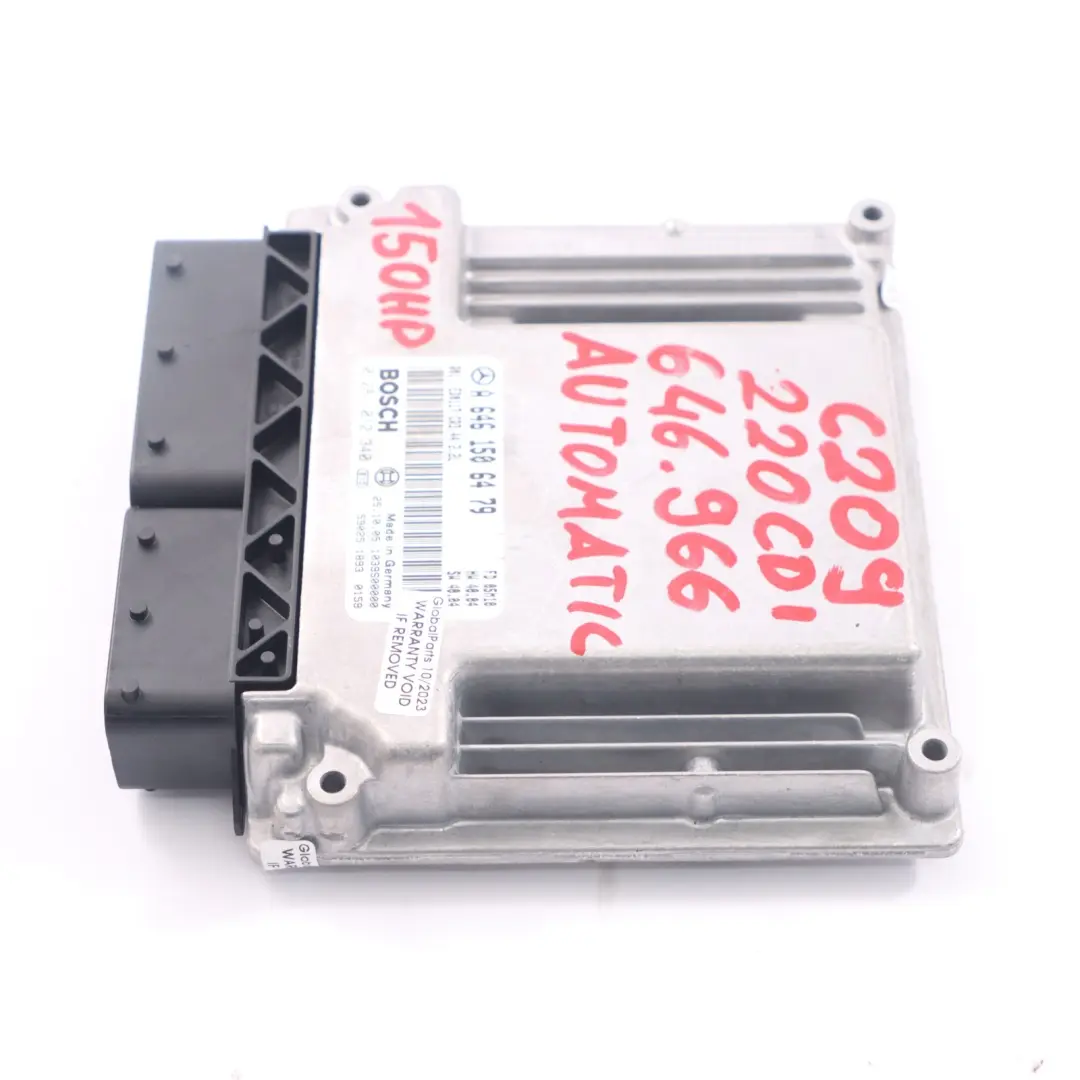 M646.966 150HP Engine Unit ECU Automatic to Mercedes C209 220 CDI with Part number A6461506479 Mercedes C209 220 CDI M646.966 150HP Engine Unit ECU Automatic - SKU A6461506479 - Part number A6461506479