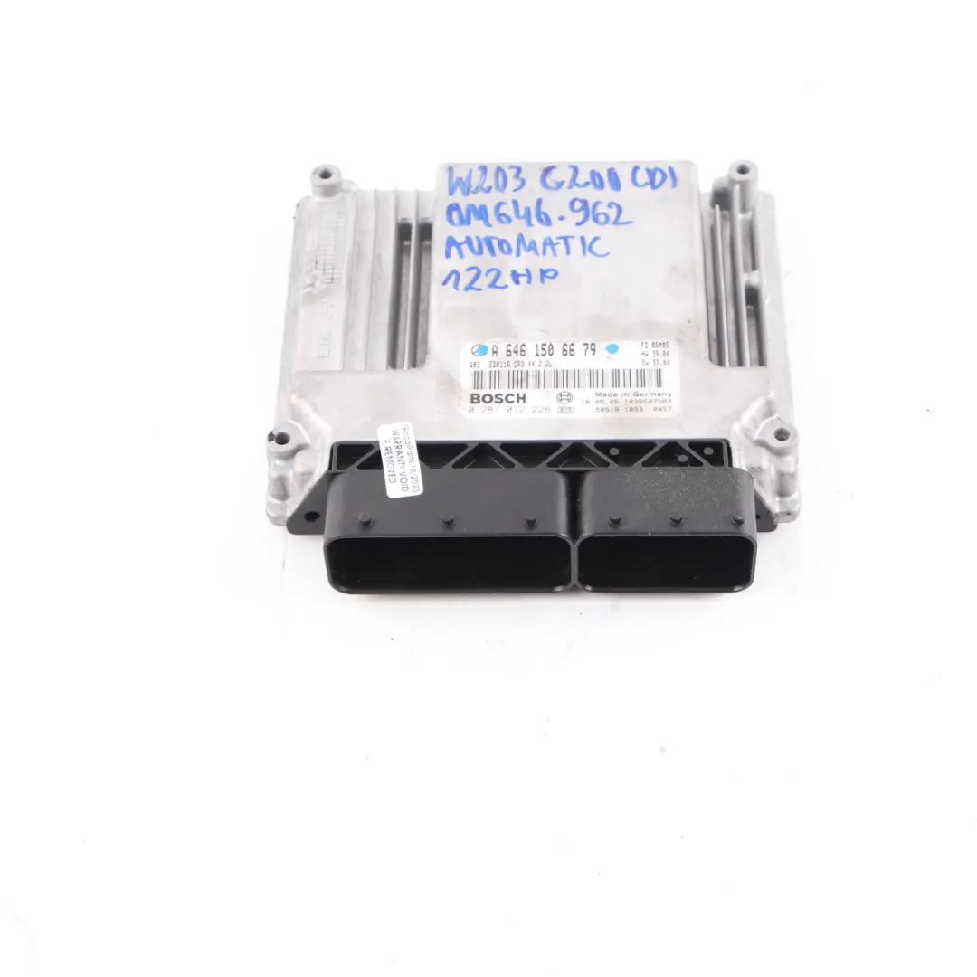 C200 CDI OM646.962 122HP ECU Engine Module Automatic to Mercedes W203 with Part number A6461506679 Mercedes W203 C200 CDI OM646.962 122HP ECU Engine Module Automatic - SKU A6461506679-1 - Part number A6461506679