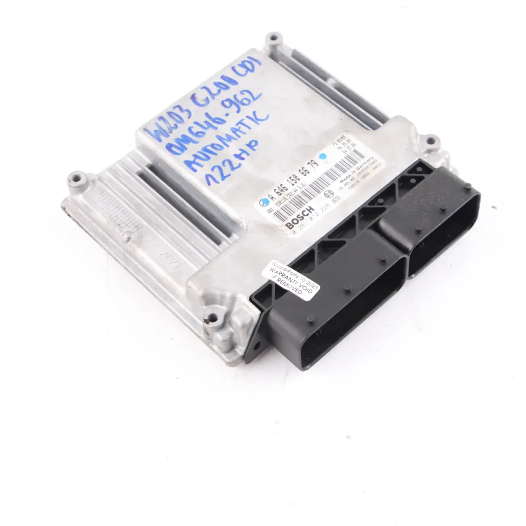 C200 CDI OM646.962 122HP ECU Engine Module Automatic to Mercedes W203 with Part number A6461506679 Mercedes W203 C200 CDI OM646.962 122HP ECU Engine Module Automatic - SKU A6461506679-1 - Part number A6461506679