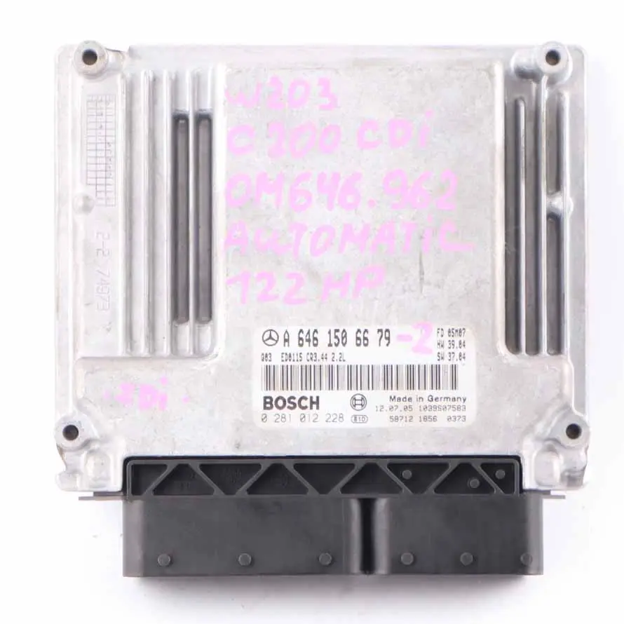 Mercedes W203 C200 CDI OM646.962 122HP ECU Kit 2 Keys Lock Automatic - SKU A6461506679-2 - Part number A6461506679