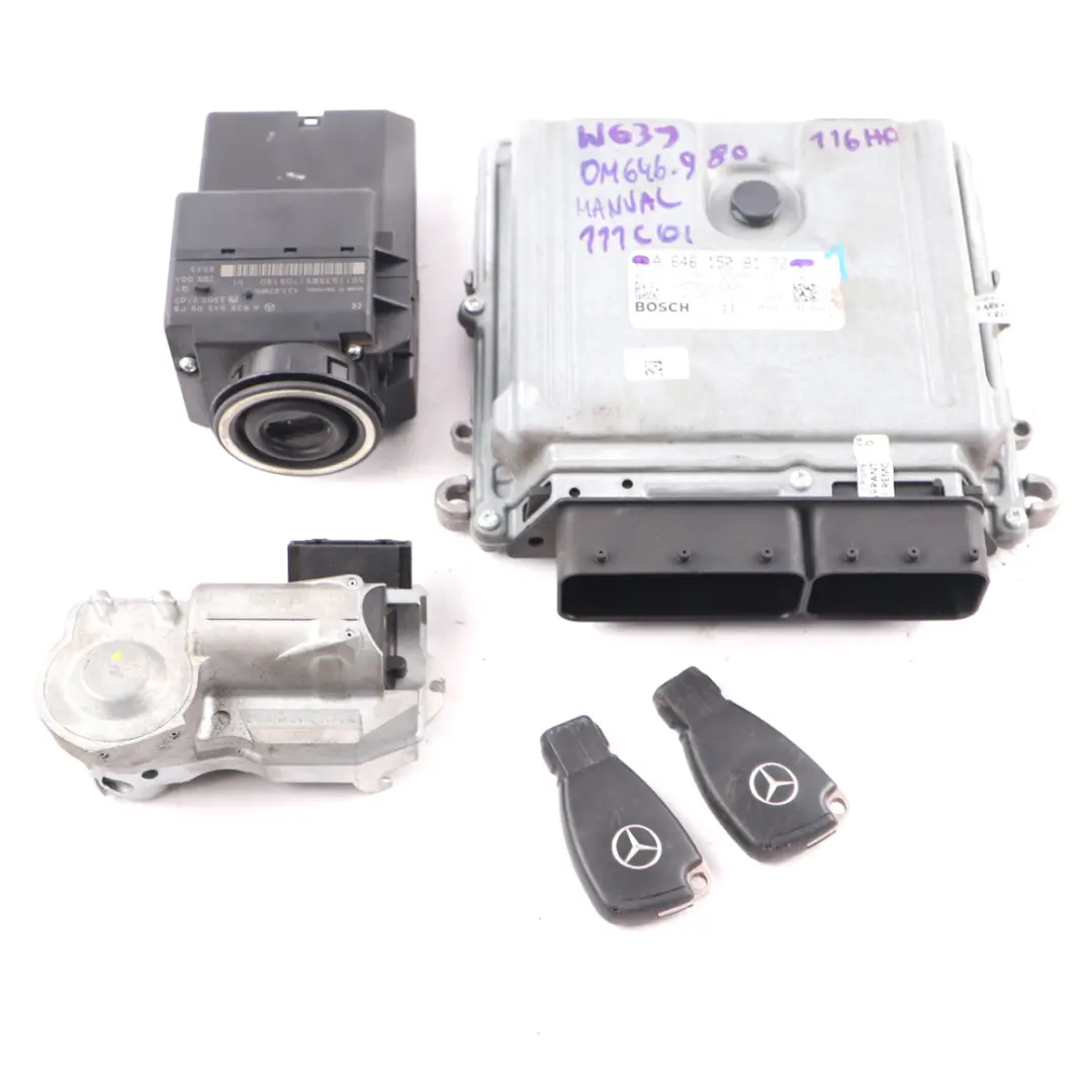 116HP 646.980 Engine Unit ECU Kit Key Lock Manual to Mercedes Vito W639 with Part number A6461508172 Mercedes Vito W639 116HP 646.980 Engine Unit ECU Kit Key Lock Manual - SKU A6461508172-1 - Part number A6461508172