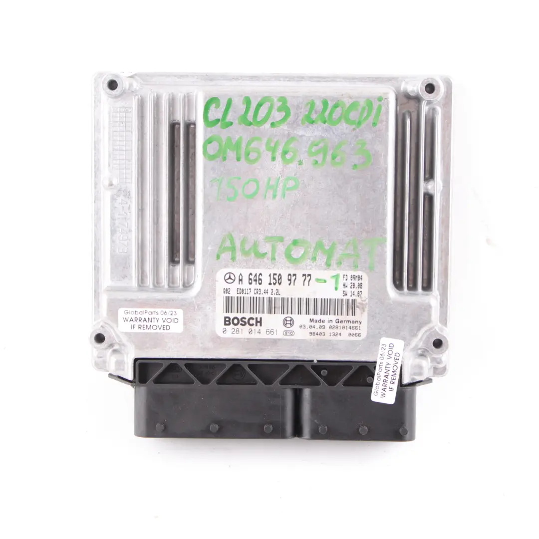 220CDI OM646.963 150HP Engine Unit ECU Kit Key Lock to Mercedes W203 with Part number A6461509777 Mercedes W203 220CDI OM646.963 150HP Engine Unit ECU Kit Key Lock - SKU A6461509777-1 - Part number A6461509777