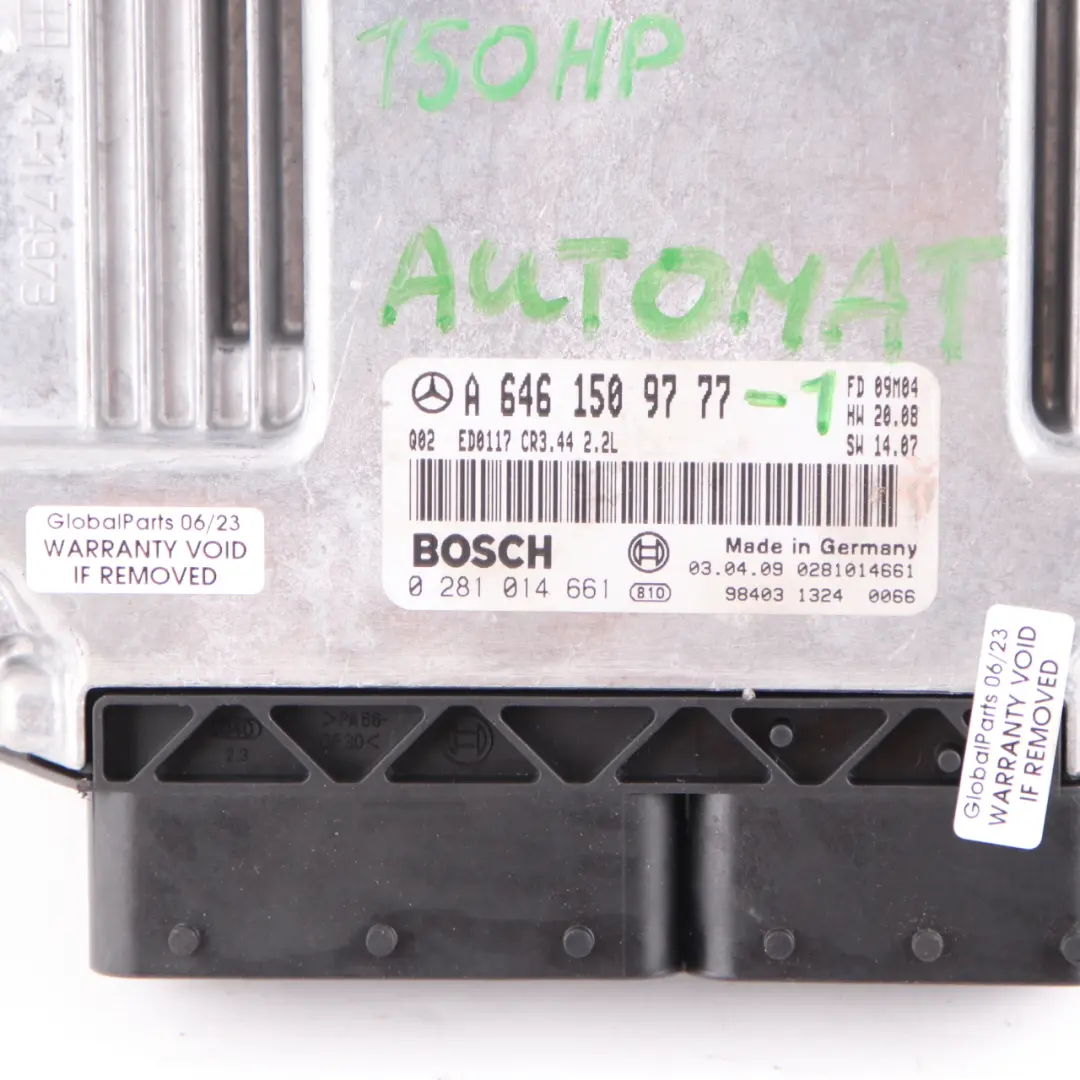 220CDI OM646.963 150HP Engine Unit ECU Kit Key Lock to Mercedes W203 with Part number A6461509777 Mercedes W203 220CDI OM646.963 150HP Engine Unit ECU Kit Key Lock - SKU A6461509777-1 - Part number A6461509777