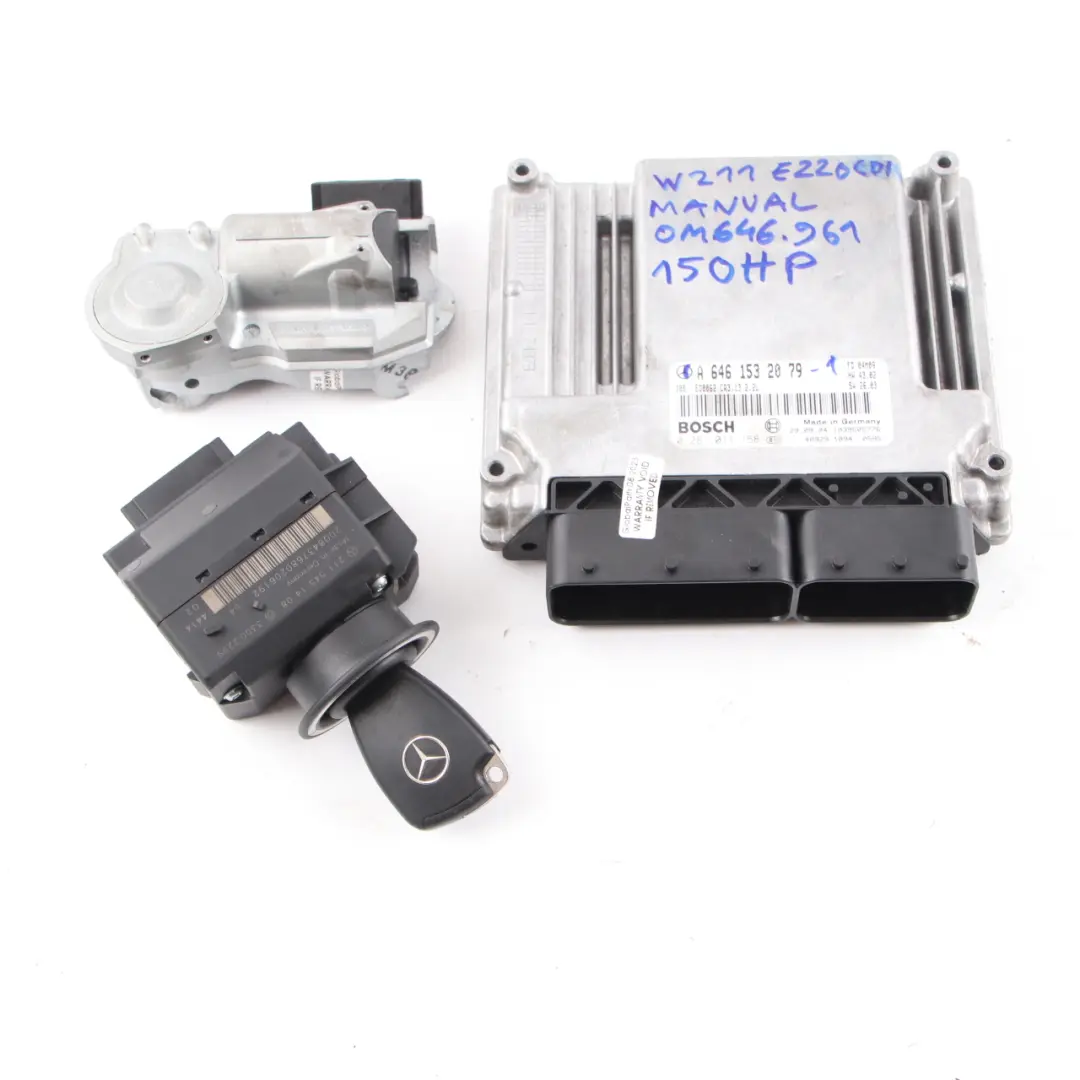 Mercedes W211 E220 CDI OM646.961 150HP Engine Unit ECU Kit Key Lock - SKU A6461532079-1 - Part number A6461532079