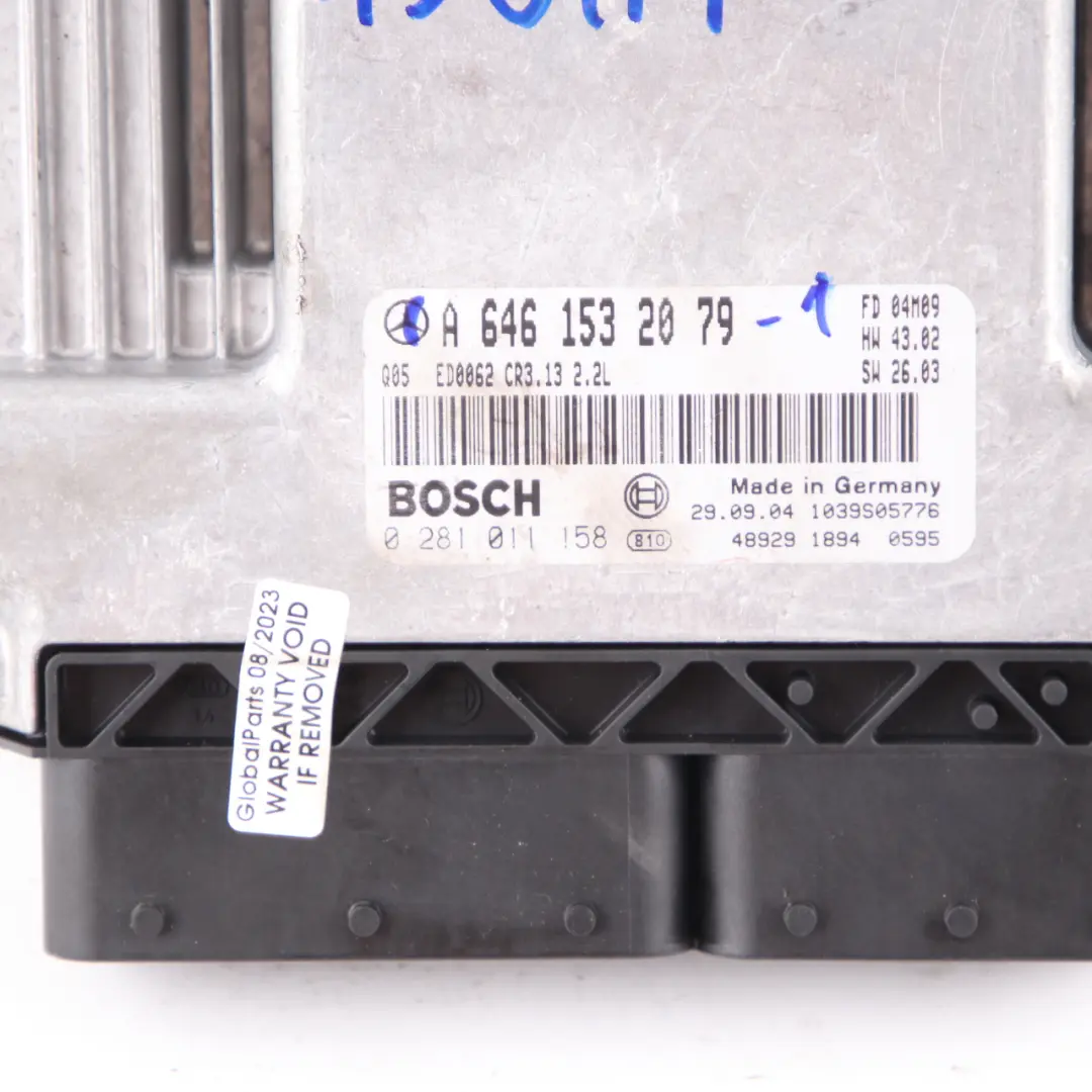 Mercedes W211 E220 CDI OM646.961 150HP Engine Unit ECU Kit Key Lock - SKU A6461532079-1 - Part number A6461532079