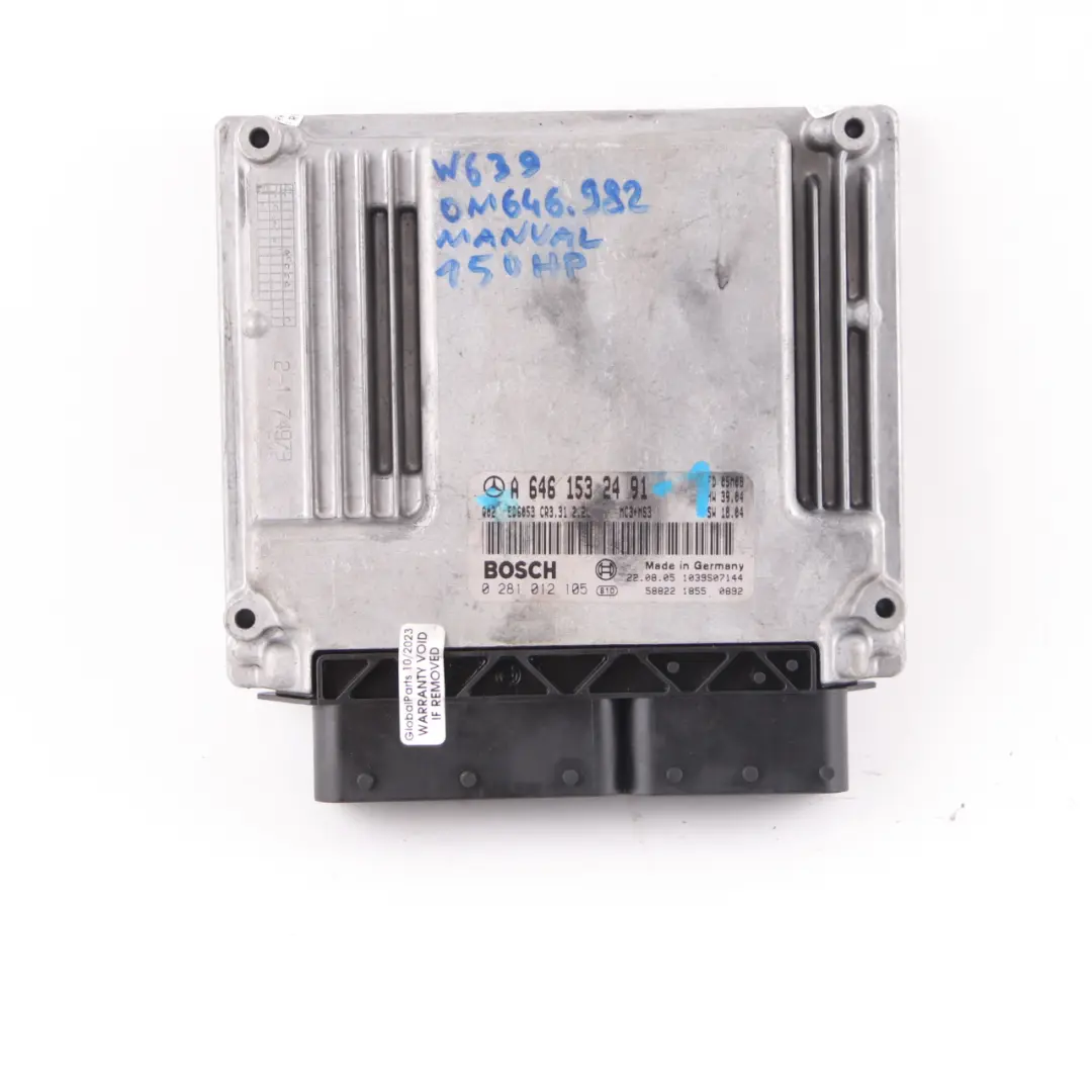 OM646.982 150HP Engine Module ECU Kit Key Lock to Mercedes Vito W639 with Part number A6461532491 Mercedes Vito W639 OM646.982 150HP Engine Module ECU Kit Key Lock - SKU A6461532491-1 - Part number A6461532491