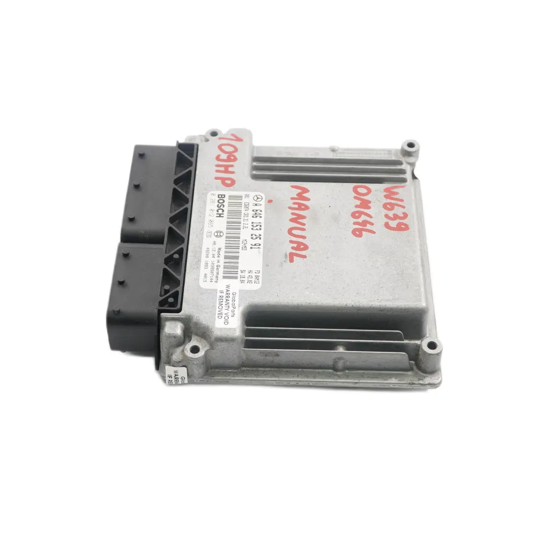Mercedes W639 Vito 111 CDI OM646 Engine Unit Module ECU Manual - SKU A6461532591 - Part number A6461532591