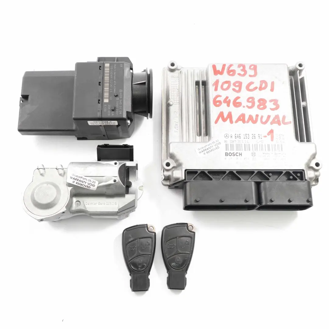 OM646.983 88HP Modulo Motore ECU Kit per Mercedes Vito W639 109 CDI con numero di parte A6461532691 Mercedes Vito W639 109 CDI OM646.983 88HP Modulo Motore ECU Kit - SKU A6461532691-1 - Numero di parte A6461532691