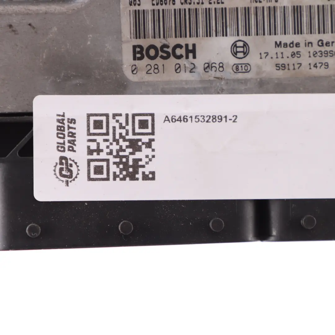 Mercedes Vito W639 111 CDI 646.982 116HP Engine ECU Kit Key Lock - SKU A6461532891-2 - Part number A6461532891