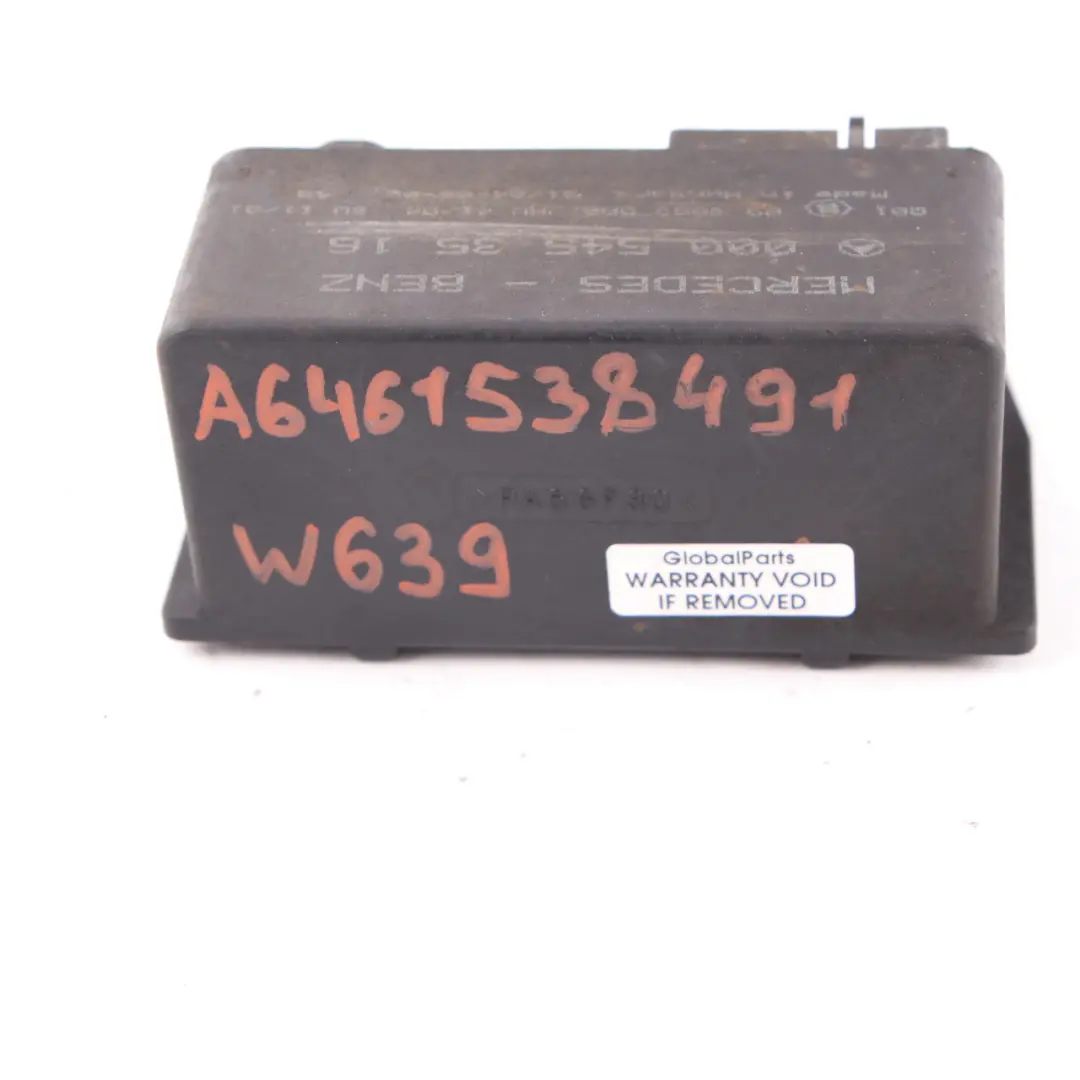 Mercedes W203 W639 Glow Plug Relay Control Unit Module A0005453516 - SKU A6461538491 - Part number A6461538491