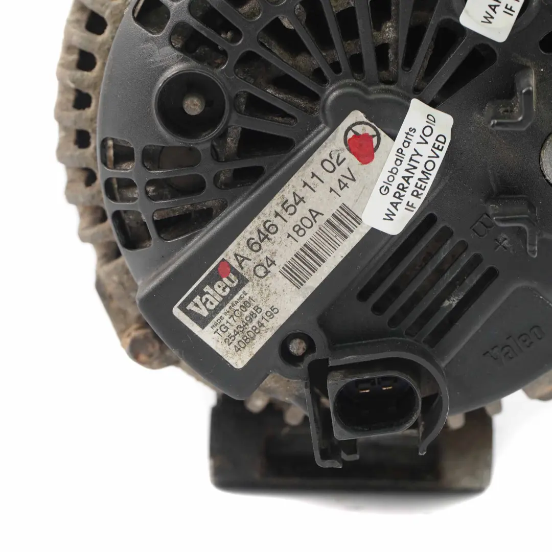  Alternator Mercedes Vito W639 Sprinter W906 14V 180A Generator Valeo - SKU A6461541102 - Part number A6461541102