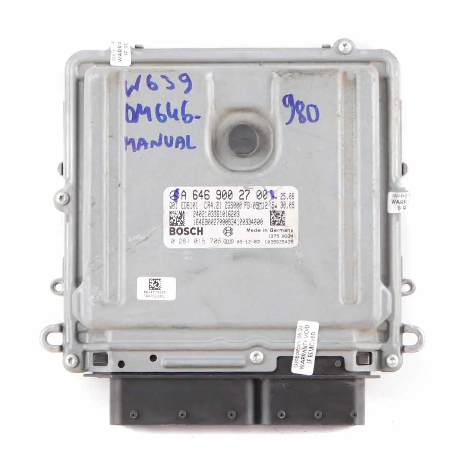 OM646.980 Engine Control Unit ECU Module Manual to Mercedes Vito W639 with Part number A6469002700 Mercedes Vito W639 OM646.980 Engine Control Unit ECU Module Manual - SKU A6469002700 - Part number A6469002700