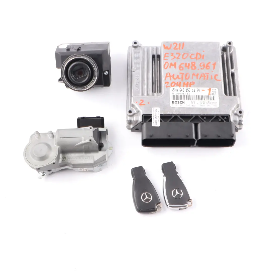 648.961 204HP Engine Control Unit ECU Kit Key to Mercedes W211 S320 CDI with Part number A6481531279 Mercedes W211 S320 CDI 648.961 204HP Engine Control Unit ECU Kit Key - SKU A6481531279-1 - Part number A6481531279
