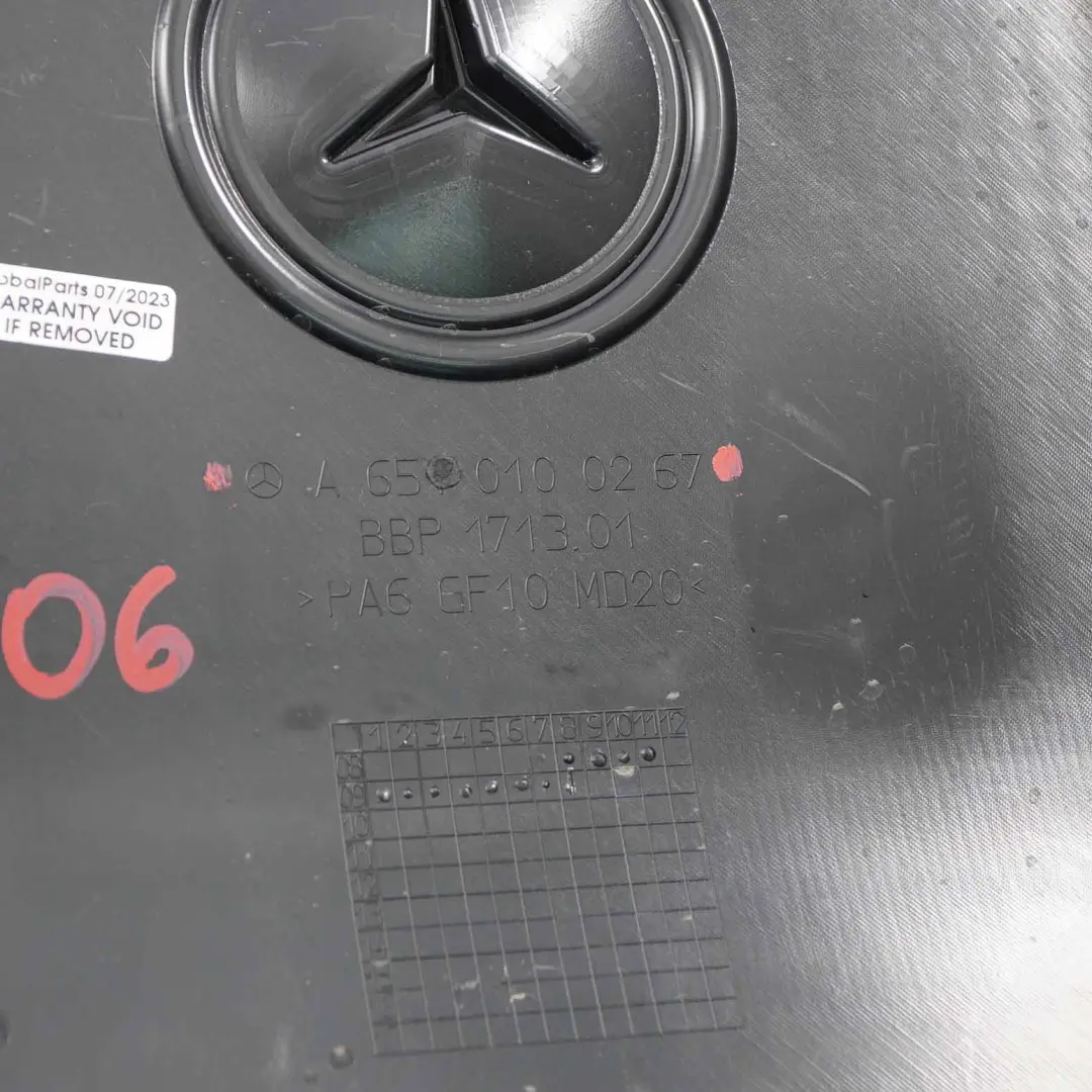 OM651 Diesel Top Acoustic Panel to Engine Cover Mercedes W639 W906 with Part number A6510100267 Engine Cover Mercedes W639 W906 OM651 Diesel Top Acoustic Panel - SKU A6510100267 - Part number A6510100267