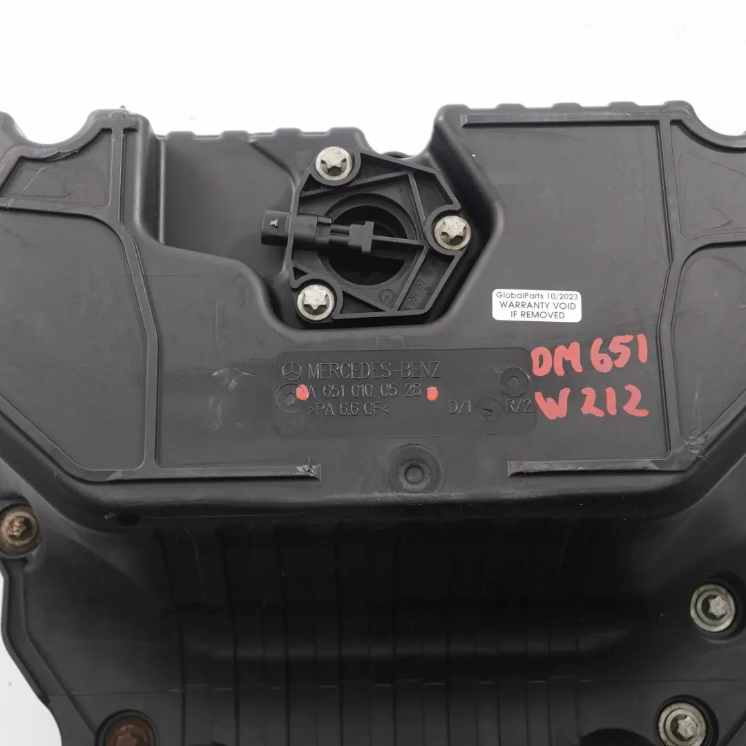 Mercedes W204 W212 OM651 Motore Diesel Plastica Coppa olio - SKU A6510100528 - Numero di parte A6510100528