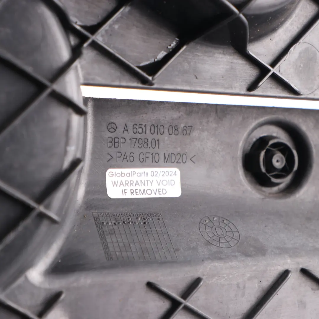 Coperchio Motore Pannello Alloggiamento A6510100867 per Mercedes W204 C207 W212 con numero di parte A6510101867 Mercedes W204 C207 W212 Coperchio Motore Pannello Alloggiamento A6510100867 - SKU A6510101867-1 - Numero di parte A6510101867