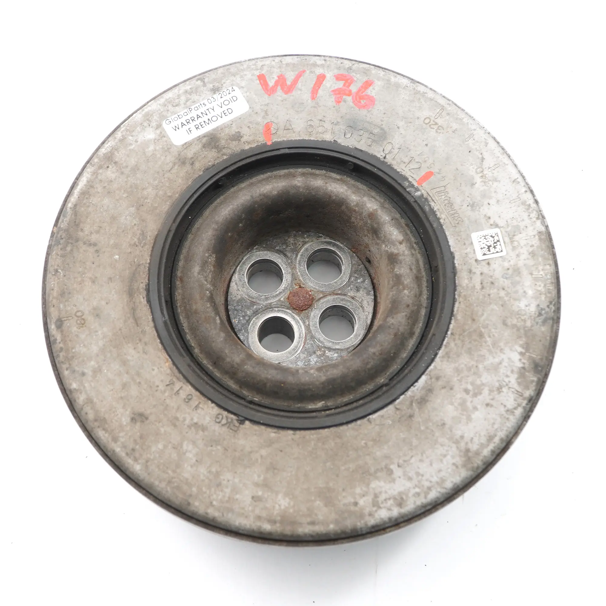 Amortiguador Mercedes W176 OM651 Amortiguador Vibración Cigüeñal Polea Correa