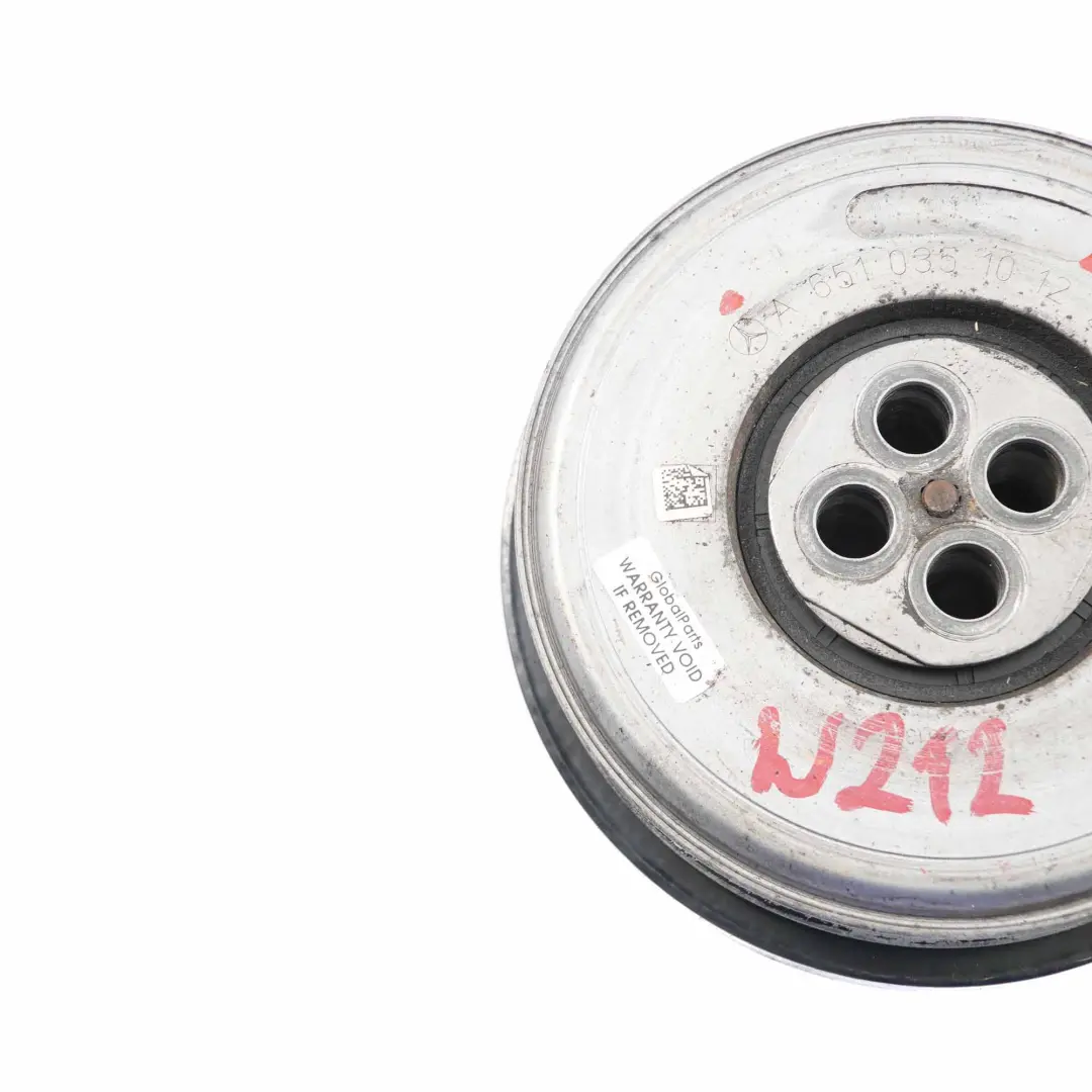 Mercedes W204 W212 OM651 Diesel Polea cigüeñal Amortiguador vibraciones - SKU A6510351012 - Número de pieza A6510351012