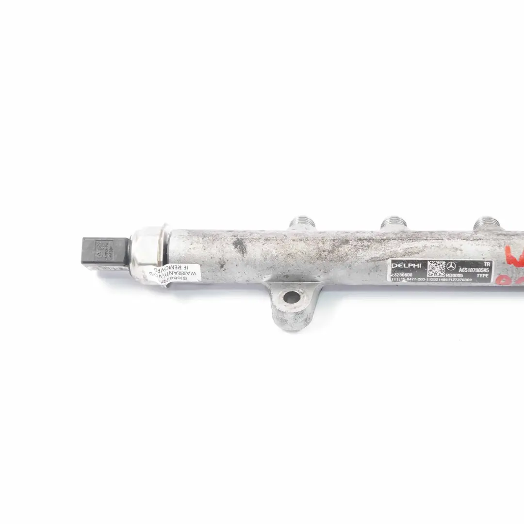 Fuel Injection Rail Mercedes W204 W212 OM651 High Pressure Fuel Rail - SKU A6510700595 - Part number A6510700595